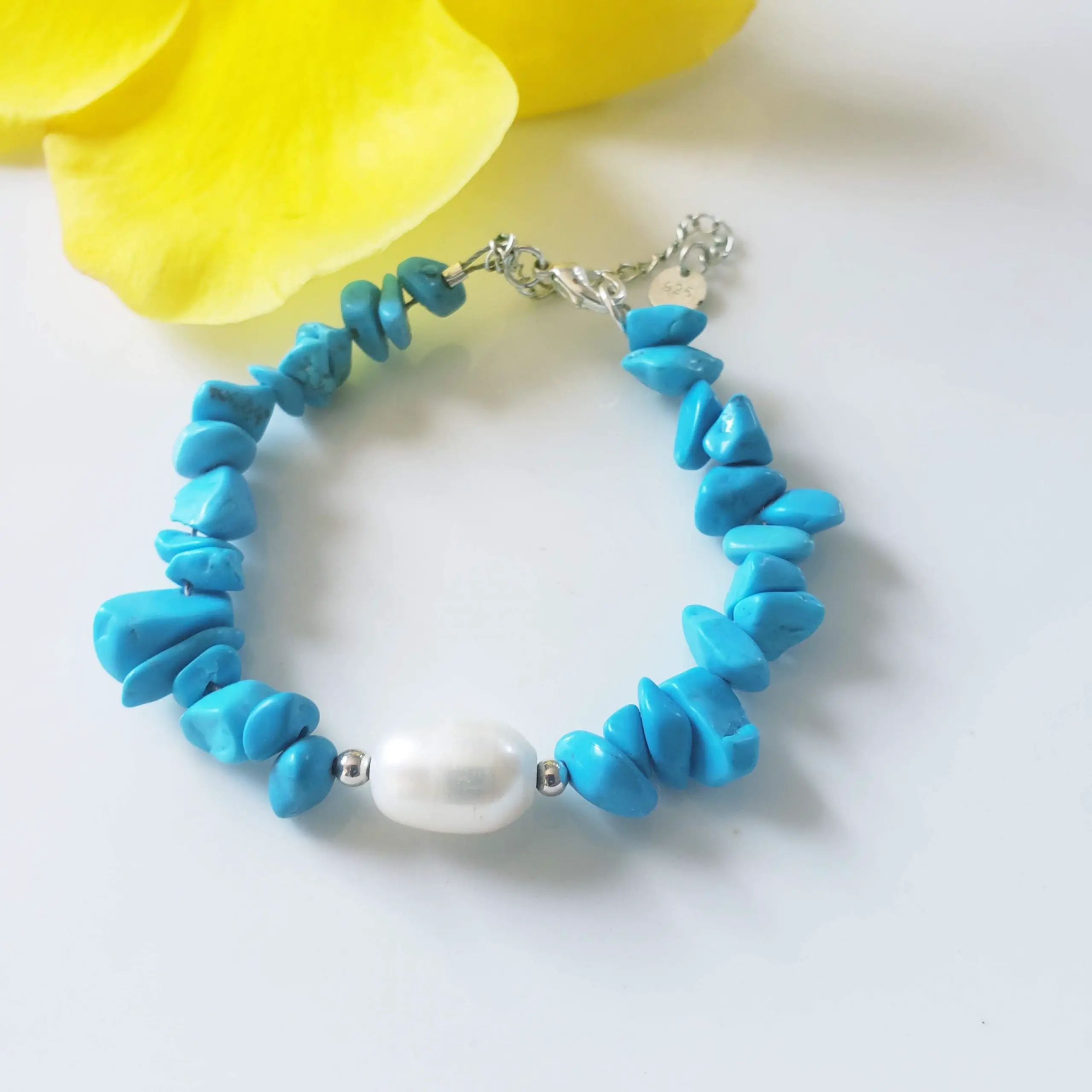 diy turquoise pearl bracelet