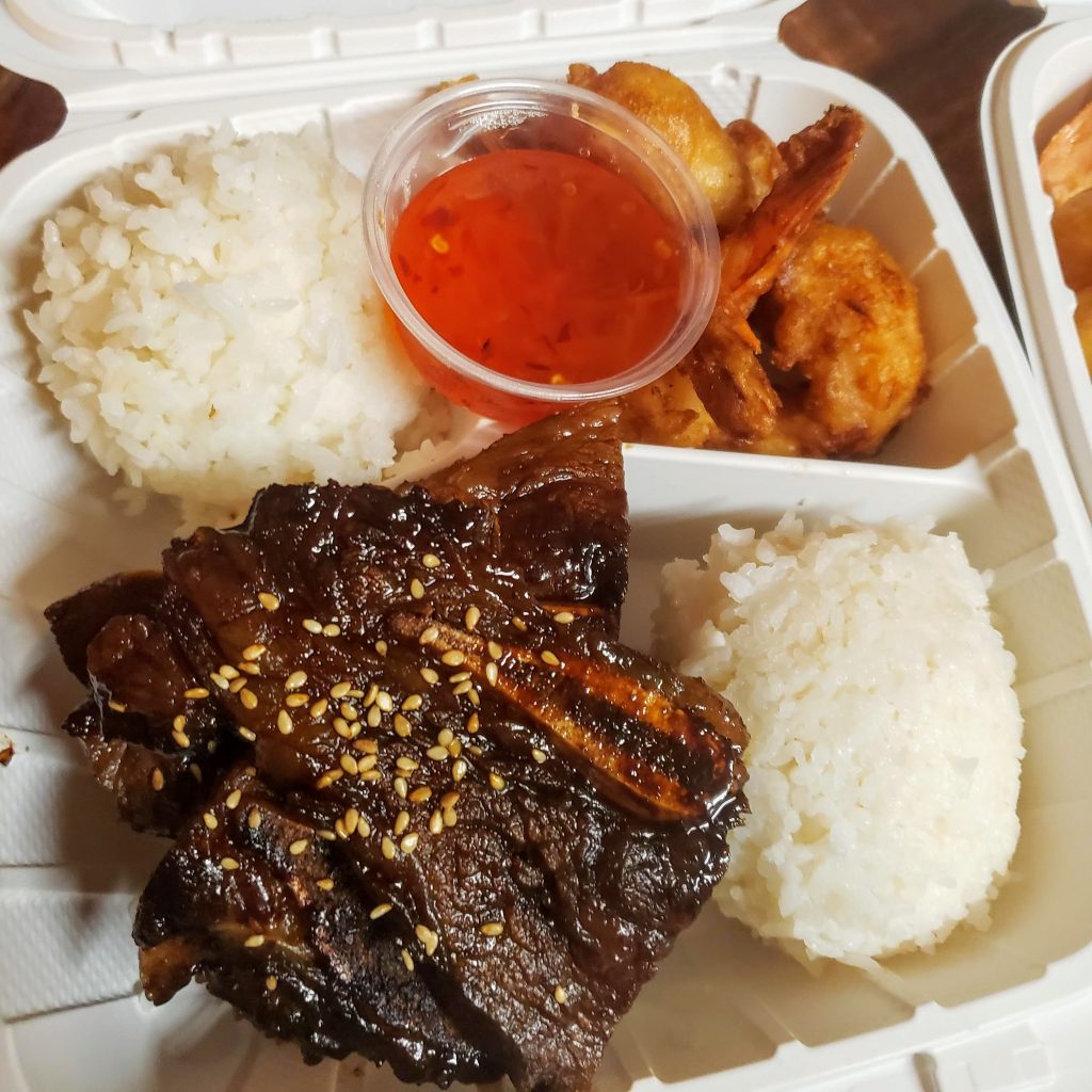 best hawaii local food, kalbi plate