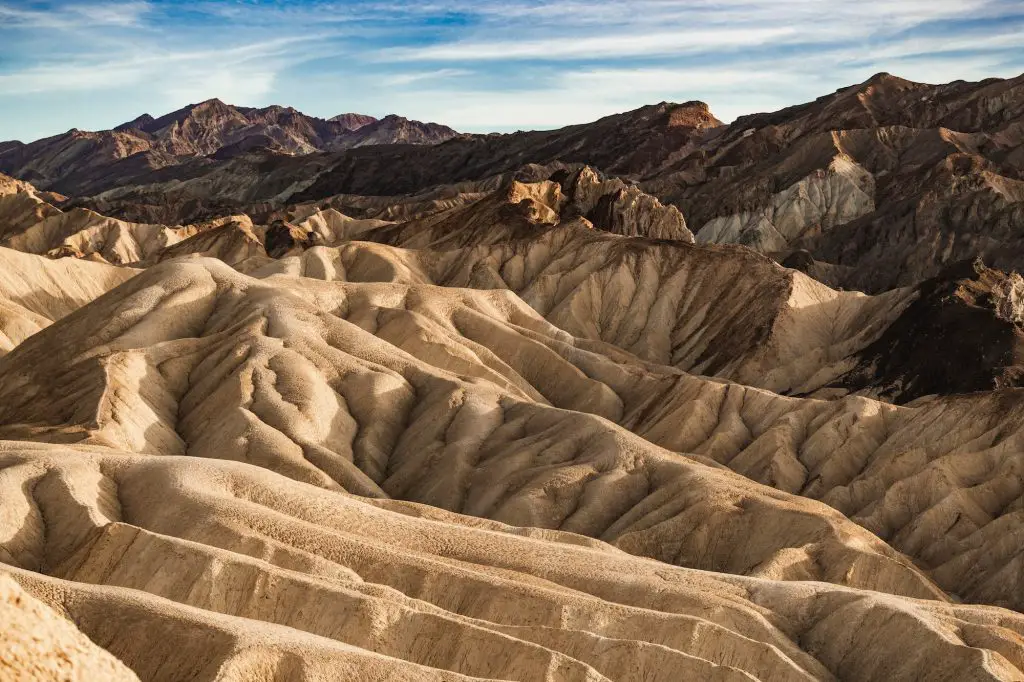 Rock formations at Zabriskie Point, Death Valley National Park, Nevada, USA